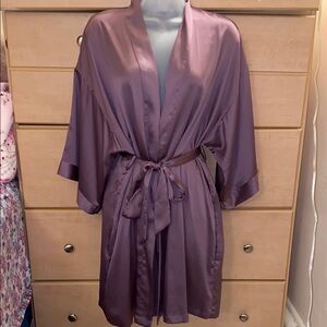 Victoria's Secret Purple Satin Kimono Robe